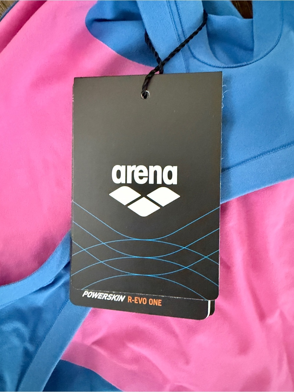 Arena Bright Blue and Hot Pink Athletic Swimwear Tech suit - Picture 4 of 6